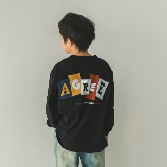 【25FW】AGREE ロングＴシャツ / ブラック