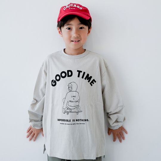 【25FW】GOOD TIME ロングＴシャツ / ベージュ