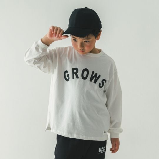 【25FW】GROWS ロングＴシャツ / オフホワイト