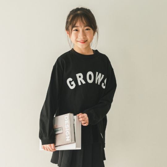 【25FW】GROWS ロングＴシャツ / ブラック