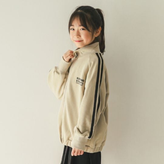 【25FW】ラインジップ ブルゾン / サンド