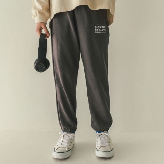 【25FW】スウェット ロングパンツ / チャコールグレー