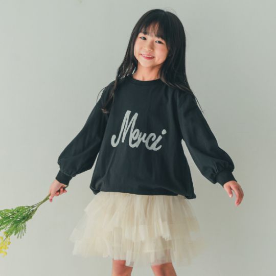 【25FW】Merci バルーンロングＴシャツ / サックス