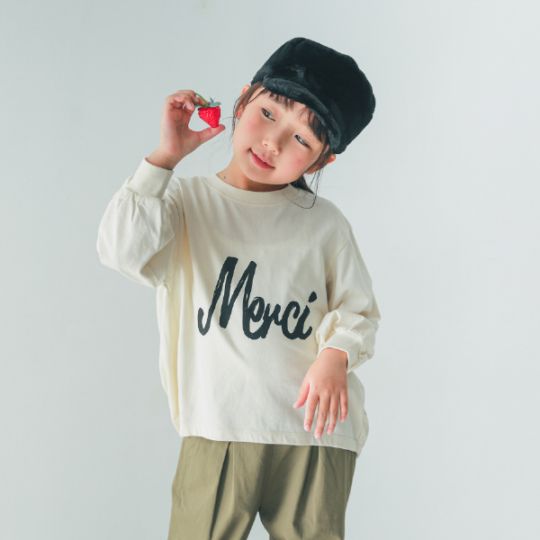 【25FW】Merci バルーンロングＴシャツ / ブラック