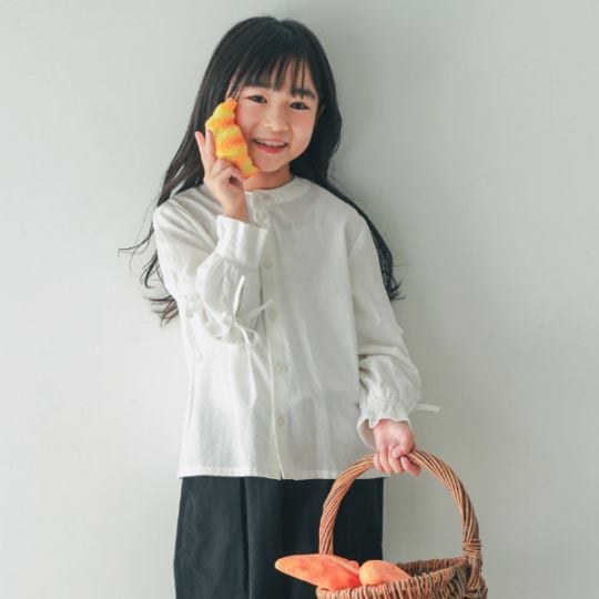 【25FW】リボン ボックスシャツ / ブラック