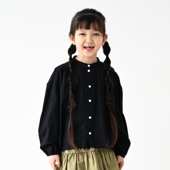 【25FW】バルーン ギャザーブラウス / サーモンピンク