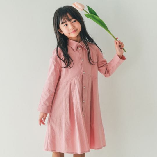 【25FW】タック シャツワンピース / ブラック