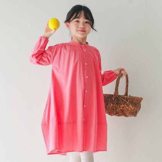 【25FW】バルーン ギャザーワンピース / ブルー