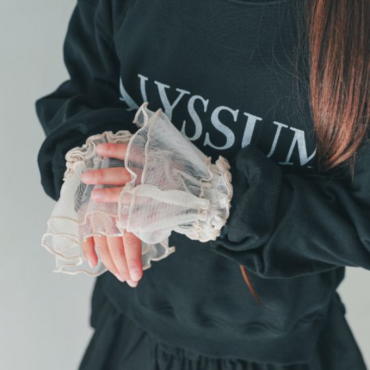 【25FW】チュール付けフリル / ブラック