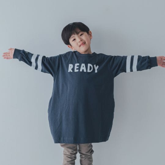 【25FW】ライン コクーンワンピース / チャコールグレー