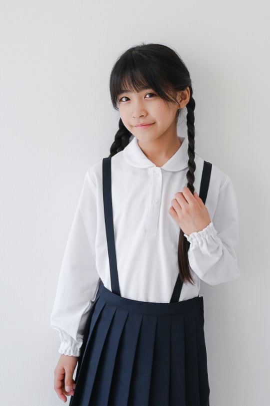 【定番】半袖ガールズ スクールポロシャツ / オフホワイト