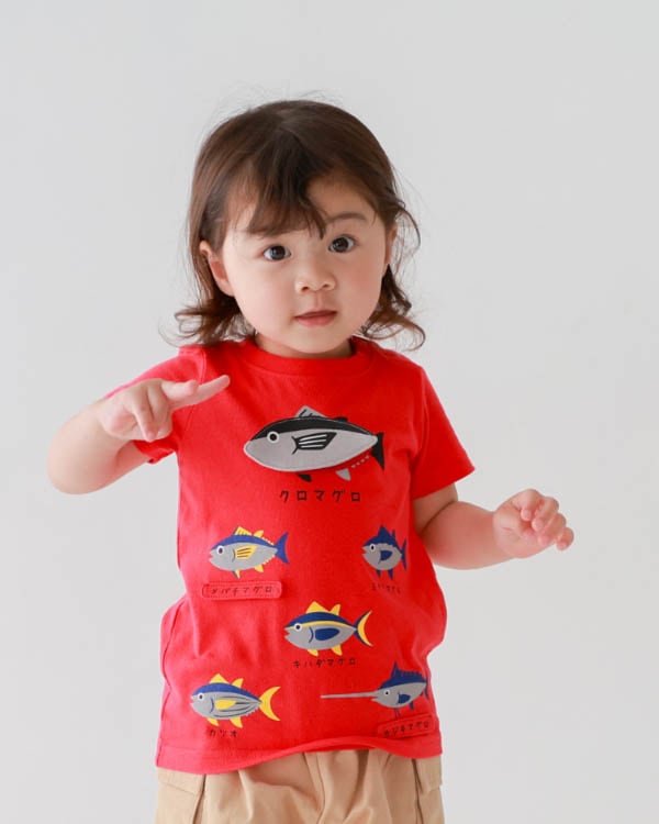 【チークルーム】いろいろマグロＴシャツ / レッド
