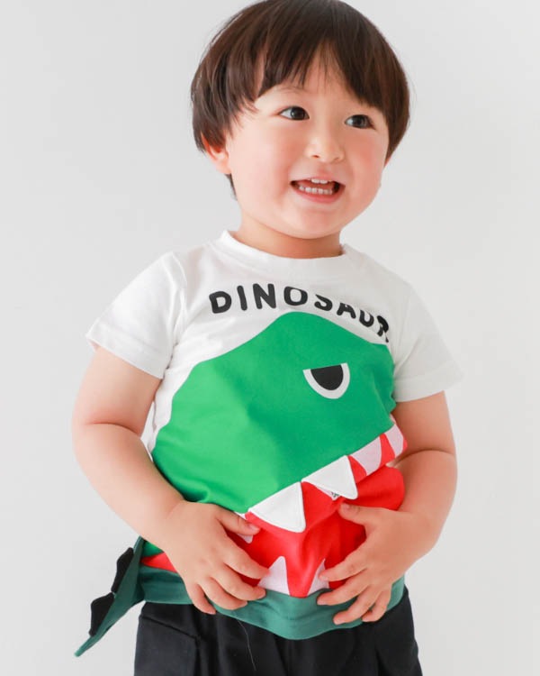 【チークルーム】恐竜歯磨きＴシャツ / ブラック