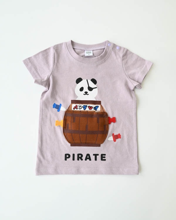 【チークルーム】パンダひげTシャツ / レッド