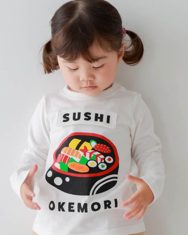 【26PS先行販売】桶のお寿司ロングＴシャツ / オフホワイト