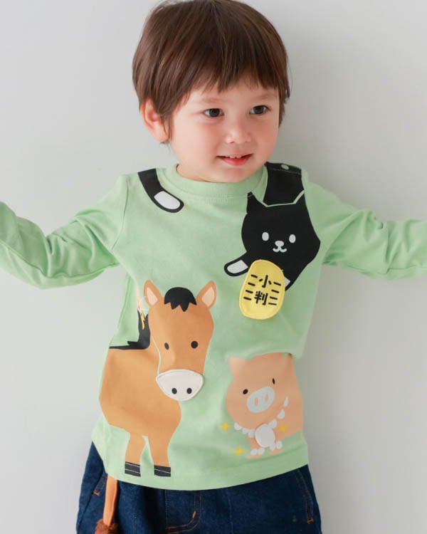 【26PS】ことわざロングＴシャツ / ラベンダー