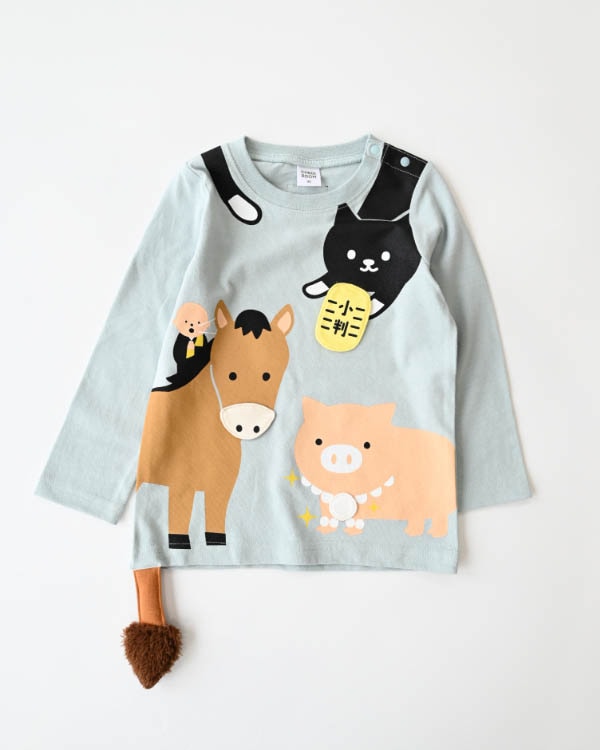 【チークルーム】ことわざロングＴシャツ / グリーン