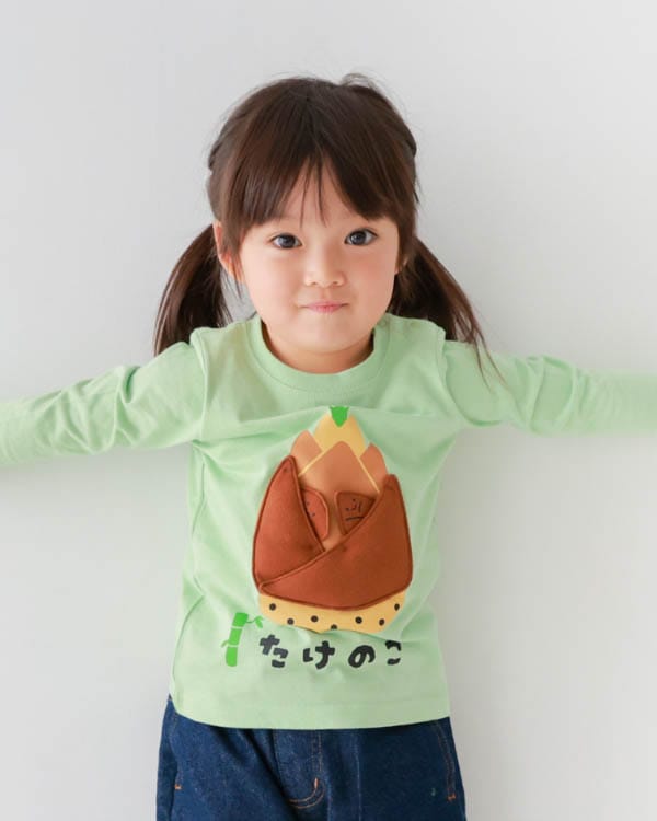 【チークルーム】たけのこロングＴシャツ / オフホワイト