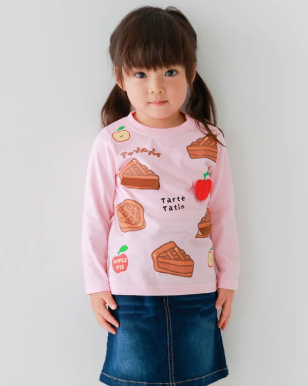 【チークルーム】アップルパイロングＴシャツ / サックス