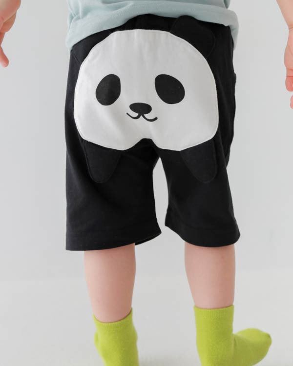 【26PS】パンダハーフパンツ / レッド