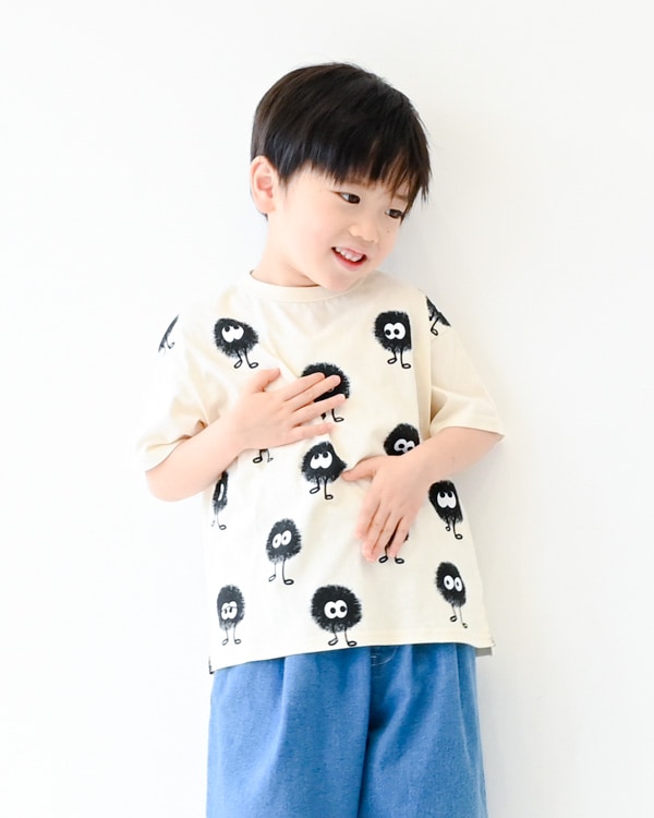 【ニコフラート】キョロキョロモンスターＴシャツ / アイボリー