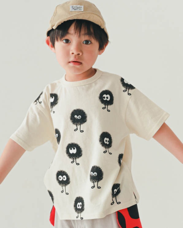 【ニコフラート】キョロキョロモンスターＴシャツ / サックス