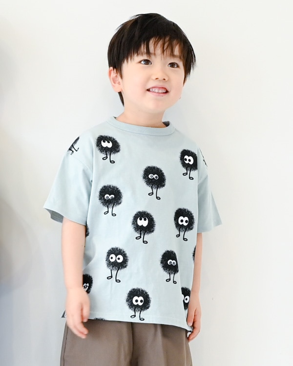 【ニコフラート】キョロキョロモンスターＴシャツ / サックス