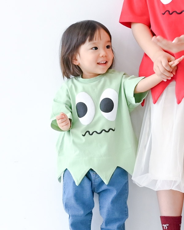 【ニコフラート】モンスター型Ｔシャツ / グリーン