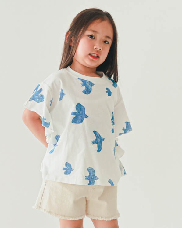 【ニコフラート】バードＴシャツ / ラベンダー