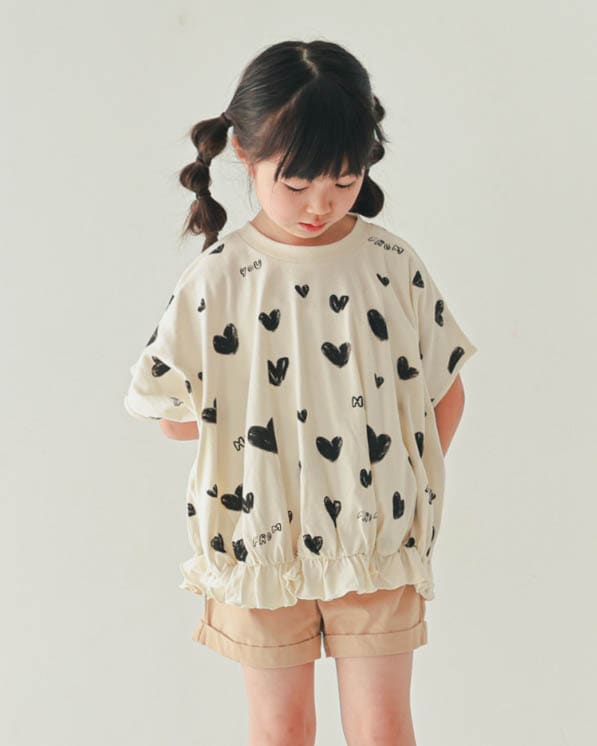 【26PS】ハートＴシャツ / オフホワイト