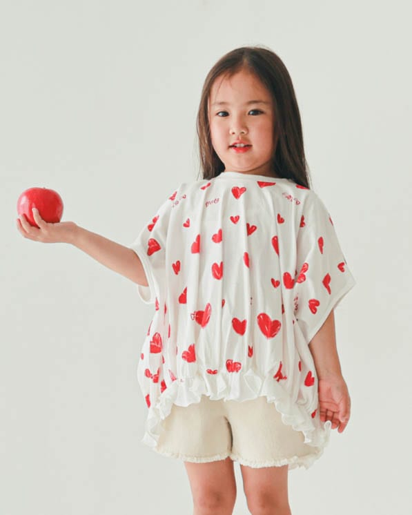 【26PS先行販売】ハートＴシャツ / オフホワイト