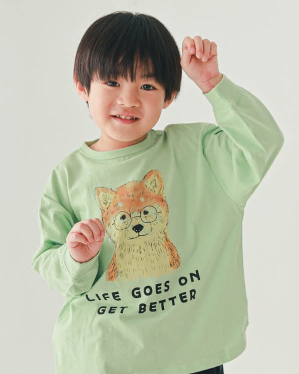 【ニコフラート】柴犬ロングＴシャツ / オフホワイト