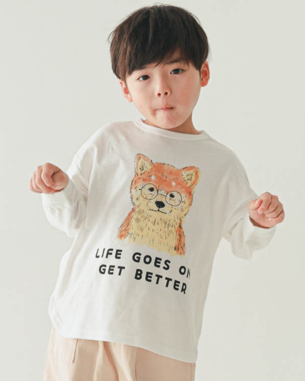 【ニコフラート】柴犬ロングＴシャツ / グリーン