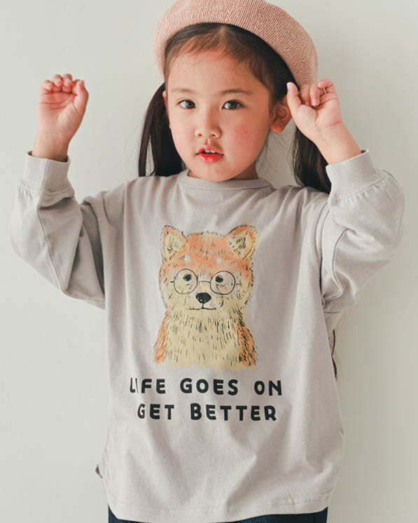 【26PS先行販売/12月下旬頃発送予定】柴犬ロングＴシャツ / グレー