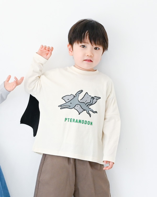 【ニコフラート】プテラノドンロングＴシャツ / アイボリー