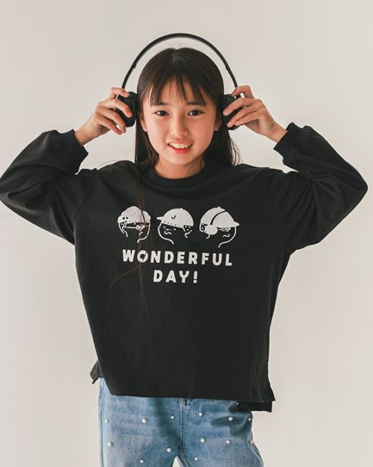 【ジーンズベー】WONDEFULロングＴシャツ / ネイビー