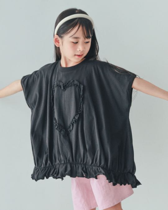 【26PS先行販売】ハートバルーンＴシャツ / ブラック