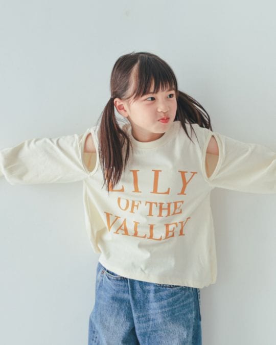 【26PS】LILYスリットロングＴシャツ / サックス