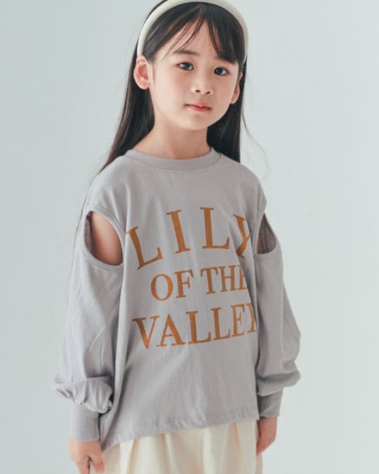 【26PS】LILYスリットロングＴシャツ / サックス