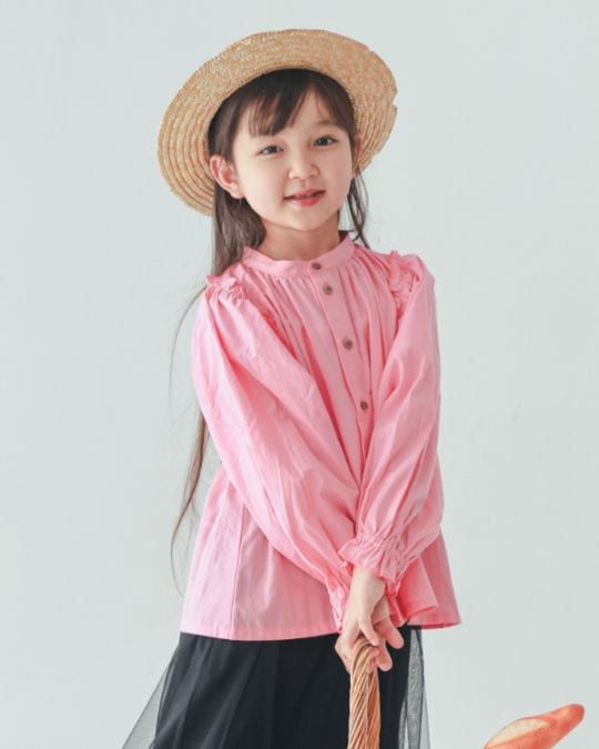 女の子,ブラウス/シャツ | フォーマル子ども服のCHOPIN/ショパン ガールズ ピーターパンカラー キュートなボウパフ付き 半袖 キッズファッションシャツ サマートップブラウス