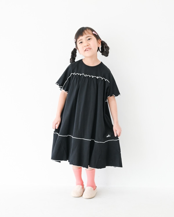 【エヌエイチティー】メローワンピース / ブラック