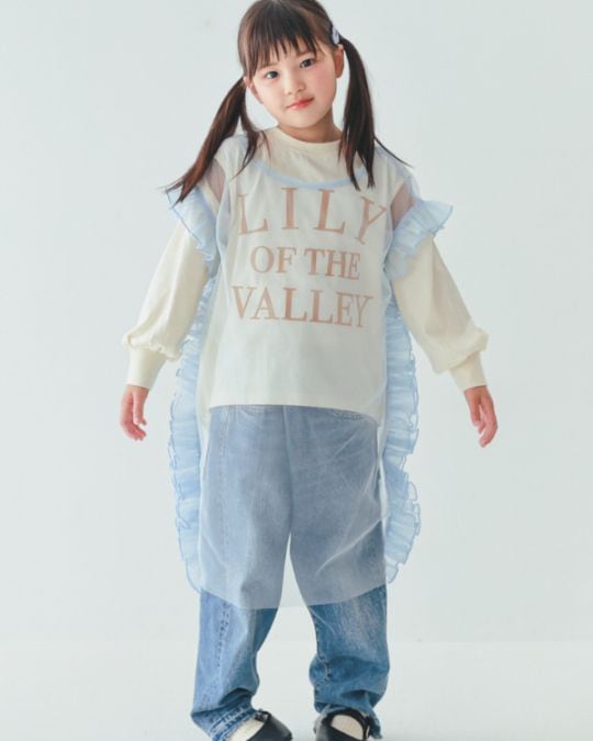 45rpm 裏毛のワンピース　サックス 26PS先行販売】フリルチュールワンピース / サックス | 全品（ブランド