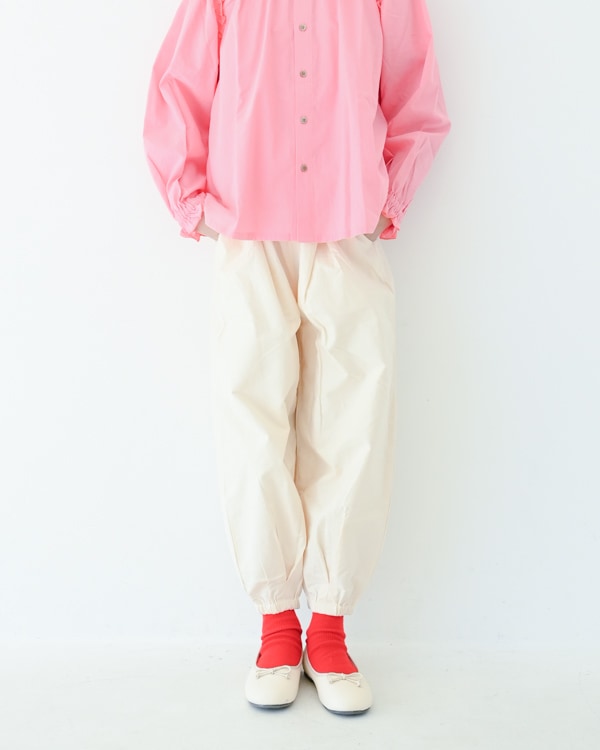 【エヌエイチティー】ロングサーカスパンツ / アイボリー