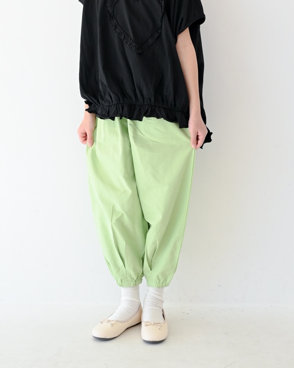 【エヌエイチティー】ロングサーカスパンツ / グリーン