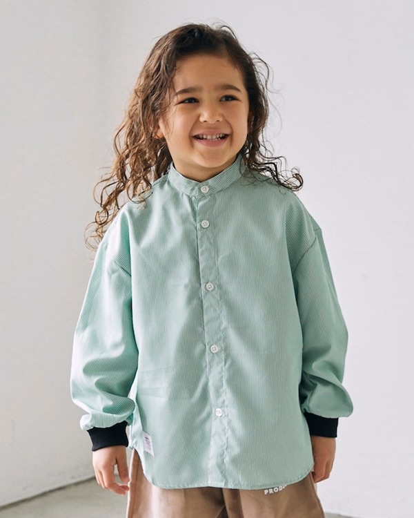 【26PS先行販売/12月下旬頃発送予定】ストライプシャツ / グリーン