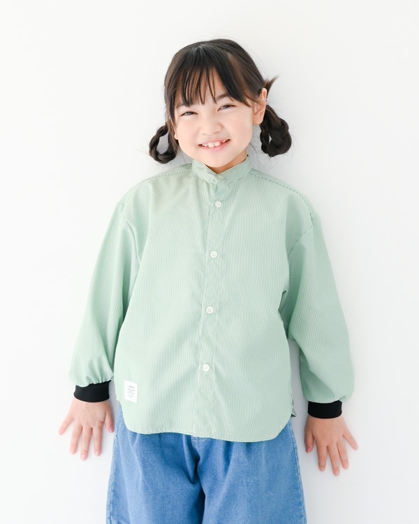【ジェネレーター】ストライプシャツ / グリーン