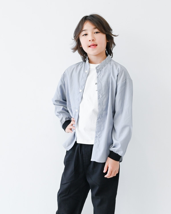 【ジェネレーター】ストライプシャツ / ネイビー