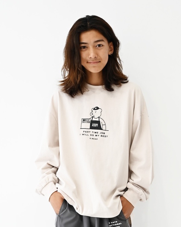 【ジェネレーター】G.BEAR L/S Tシャツ / ホワイト