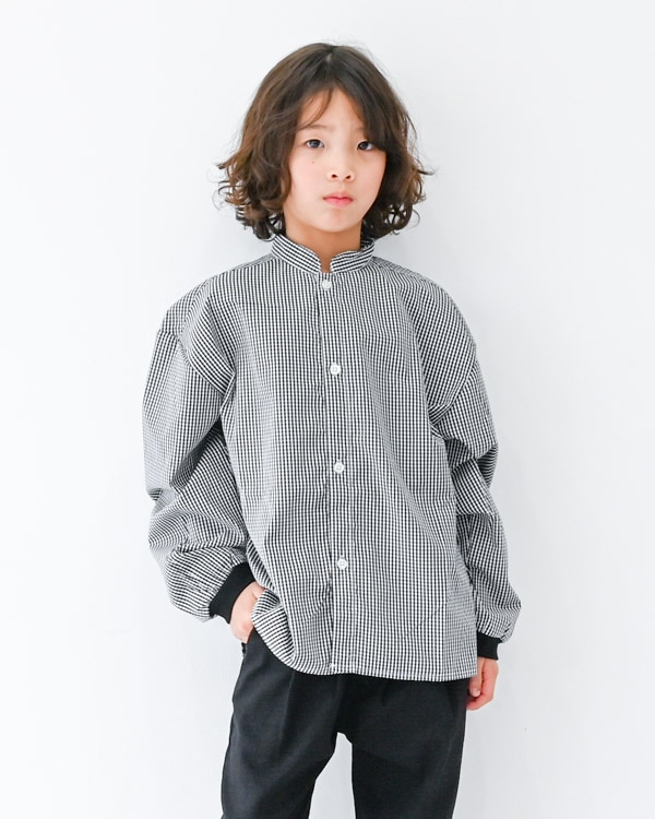 【フォブ】ギンガムチェックシャツ / ブラック