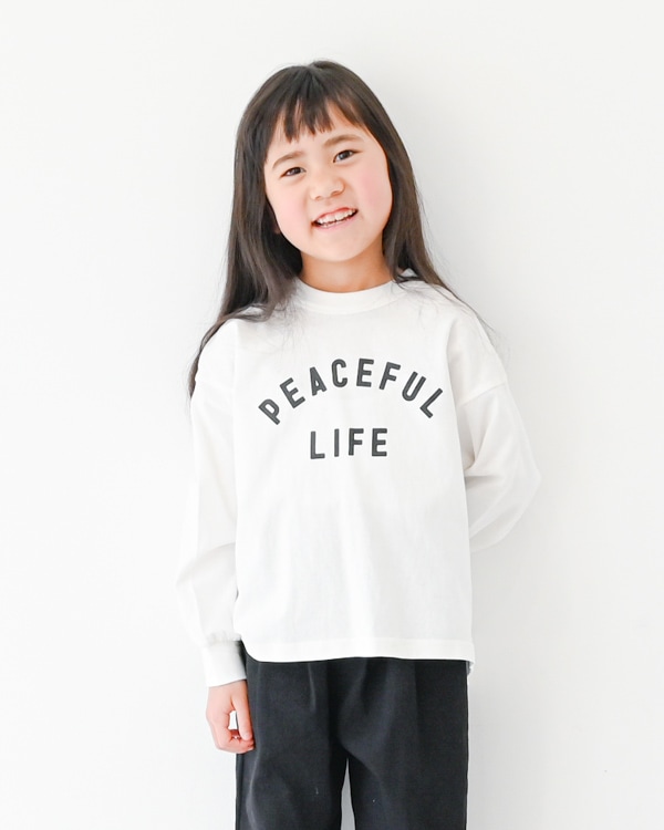 【フォブ】PEACEFUL LIFE L/S Tシャツ / ホワイト